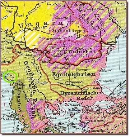Karte 14. Jahrhundert