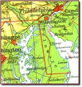 Karte Delaware