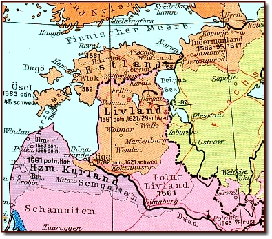 Karte Kurland