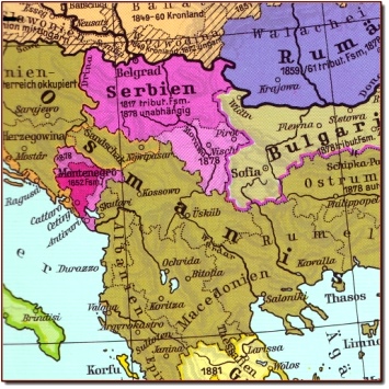 Karte Montenegro 19. Jahrh.