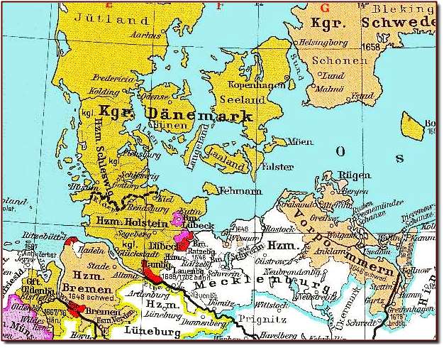 Karte Schwedisch-Deutschland 1648-1803